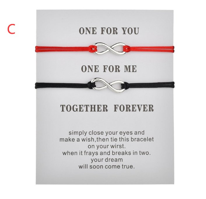 Wish card couple bracelets