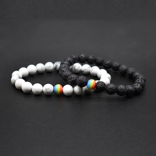 Stone Beads Couple Bracelets Volcanic Stone Beads Bracelet