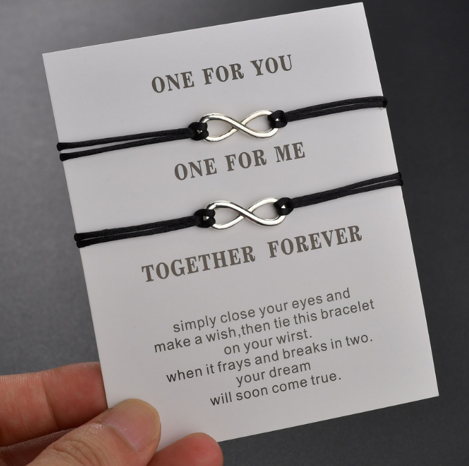 Wish card couple bracelets